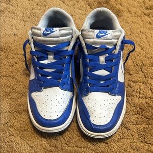 Nike men’s  Royal Blue and White Sneakers with crease protectors inside